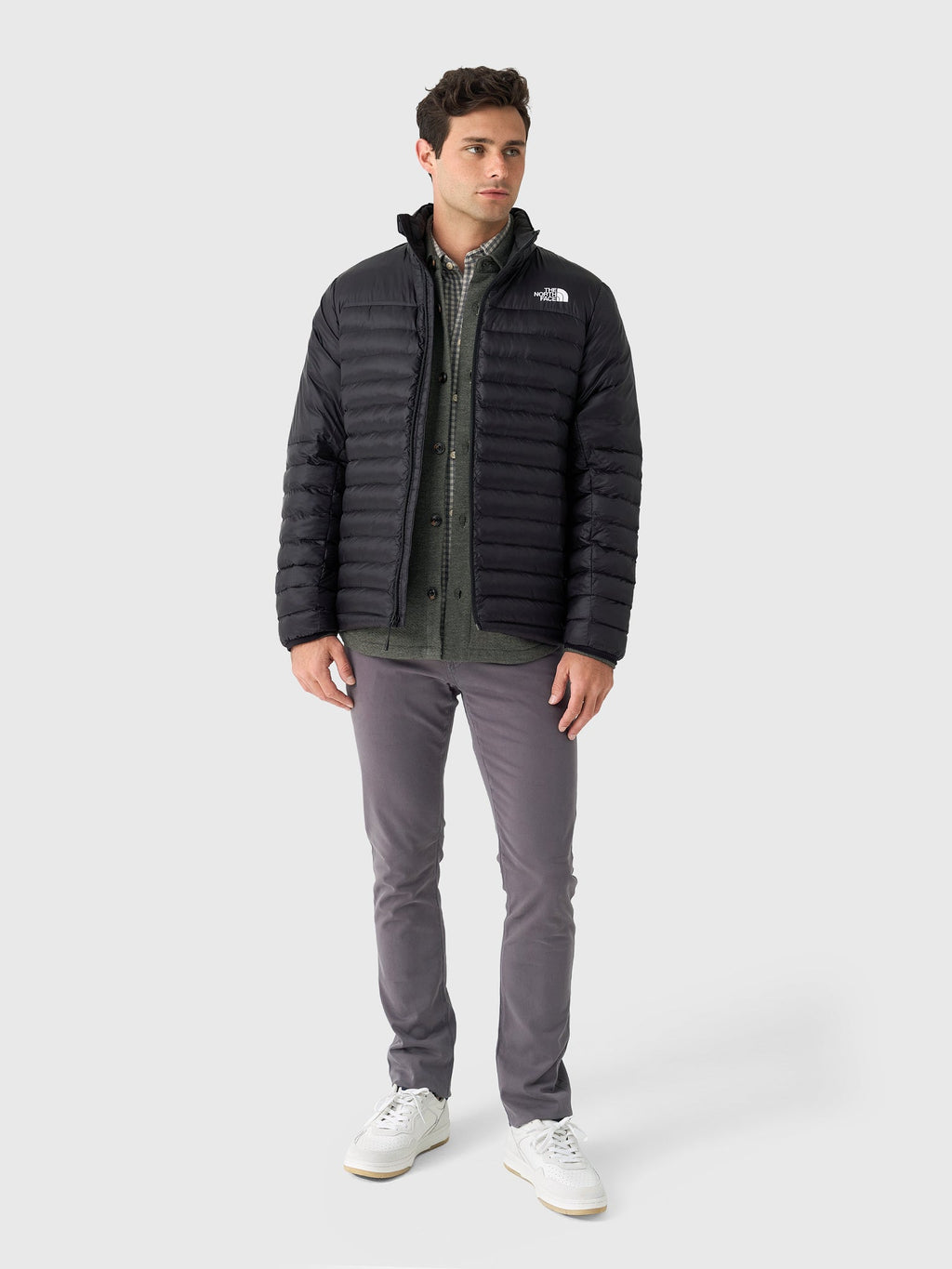 The North Face Black Stand-Collar Narrow-Quilted Puffer Jacket