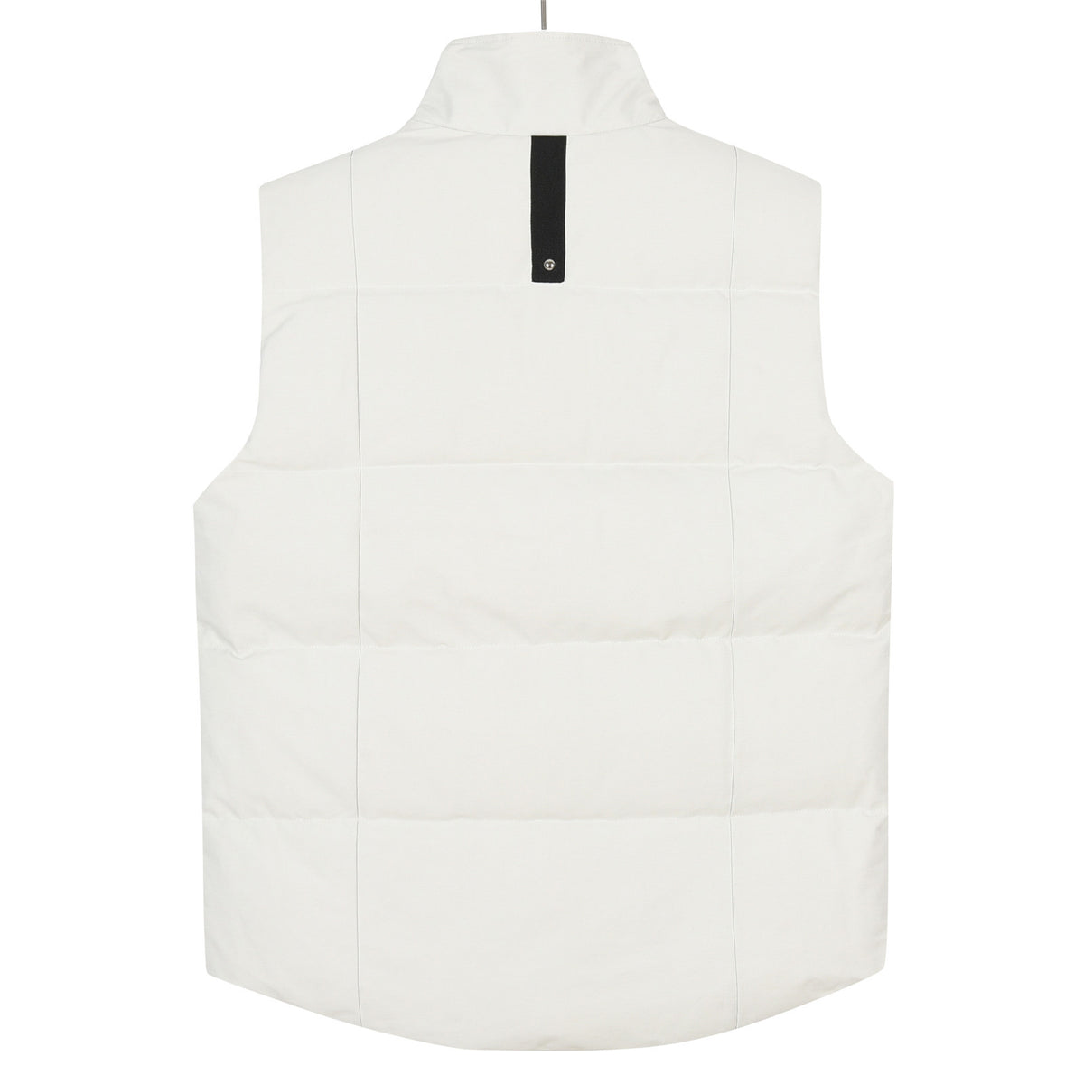Moose Knuckles White Quilted Vest with Silver-Tone Studs