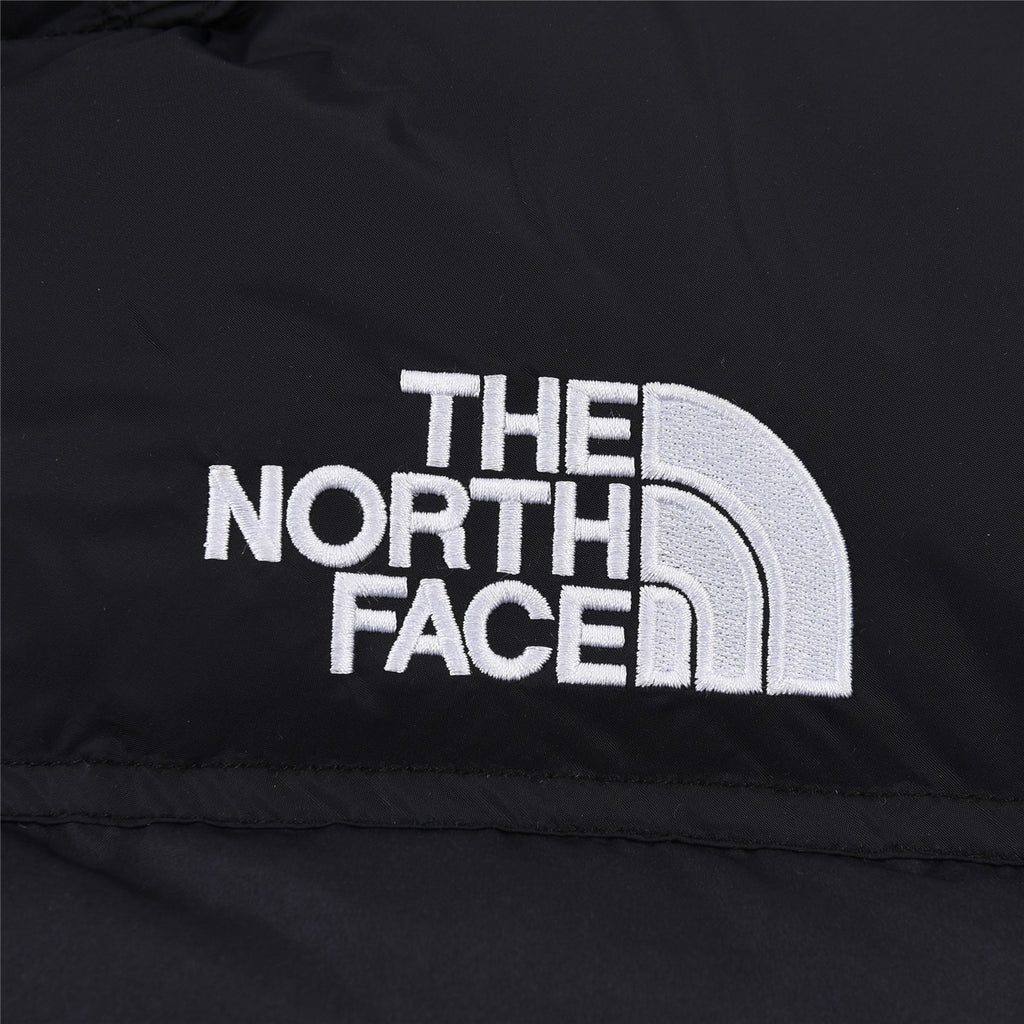 The North Face Black and White Cloud Print Stand-Collar Puffer Jacket