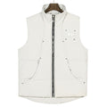 Moose Knuckles White Quilted Vest with Silver-Tone Studs