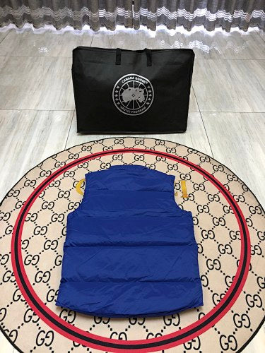Canada Goose Royal Blue Quilted Puffer Vest with Printed Lining