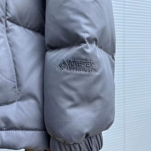 The North Face Steel Gray Hooded Quilted Puffer Jacket