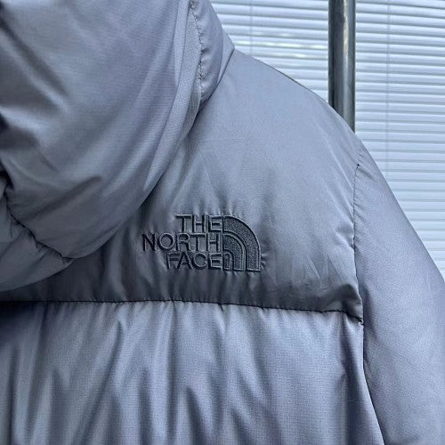 The North Face Steel Gray Hooded Quilted Puffer Jacket