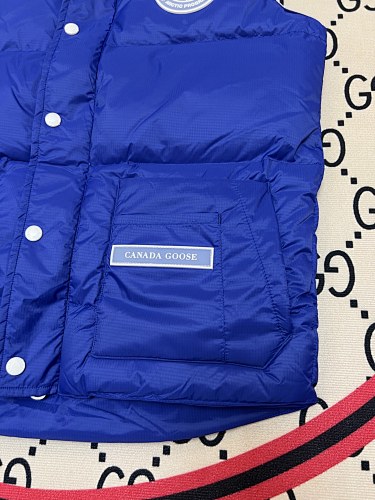 Canada Goose Royal Blue Quilted Puffer Vest with Printed Lining