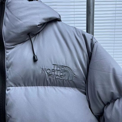 The North Face Steel Gray Hooded Quilted Puffer Jacket