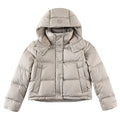 Lululemon Taupe Beige Hooded Quilted Puffer Jacket with Tonal Logo