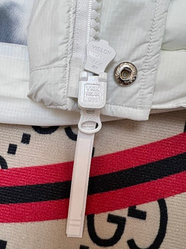 Canada Goose White Quilted Puffer Vest with Printed Lining