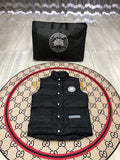 Canada Goose Black Quilted Puffer Vest with Printed Lining