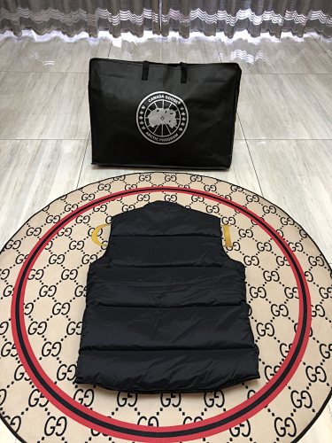 Canada Goose Black Quilted Puffer Vest with Printed Lining