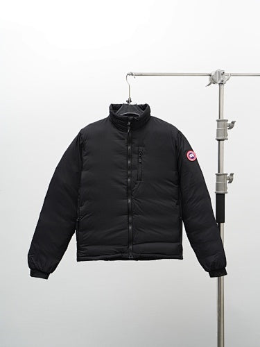 Canada Goose Black Stand-Collar Puffer Jacket with Zip Chest Pocket