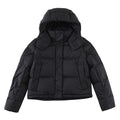 Lululemon Black Hooded Quilted Puffer Jacket with Tonal Logo