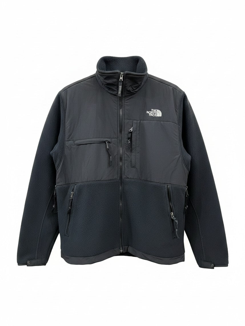 The North Face Black Stand-Collar Fleece Jacket with Contrast Panels