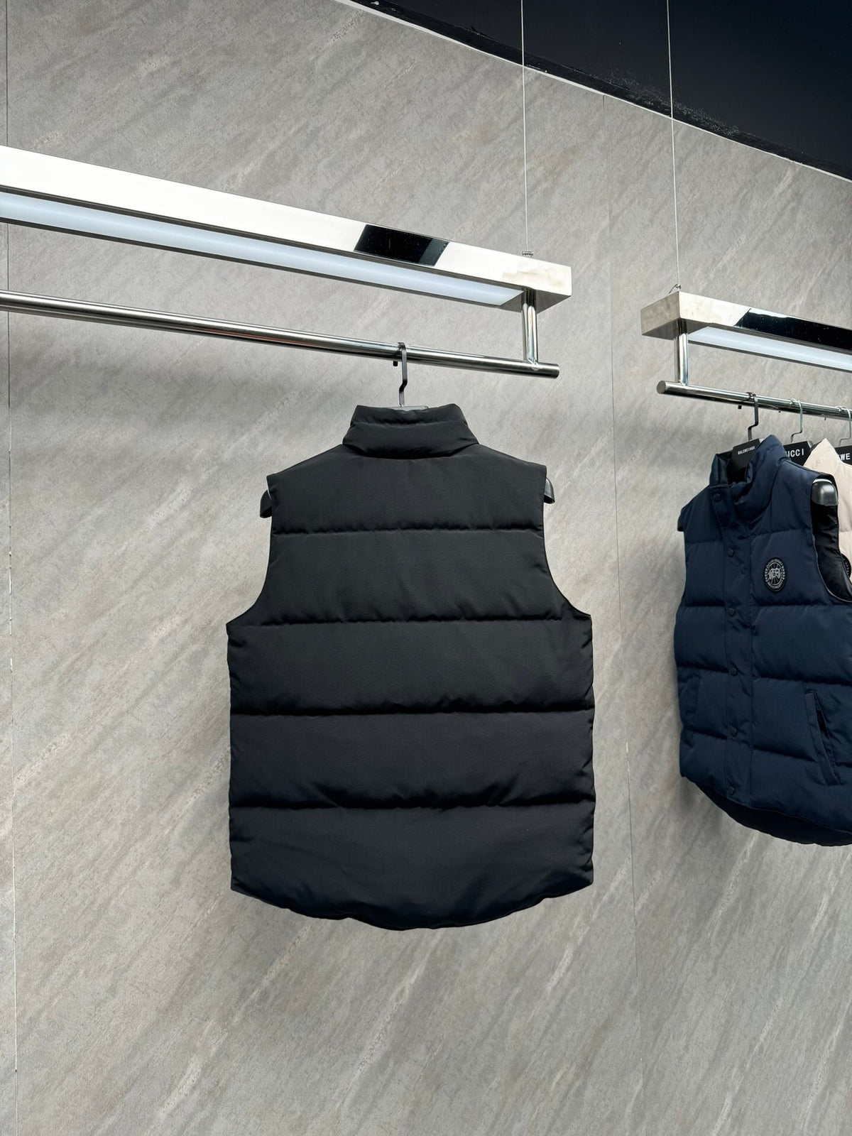 Canada Goose Black Quilted Puffer Vest with Tonal Chest Badge