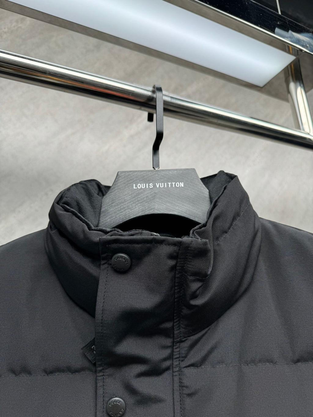 Canada Goose Black Quilted Puffer Vest with Tonal Chest Badge