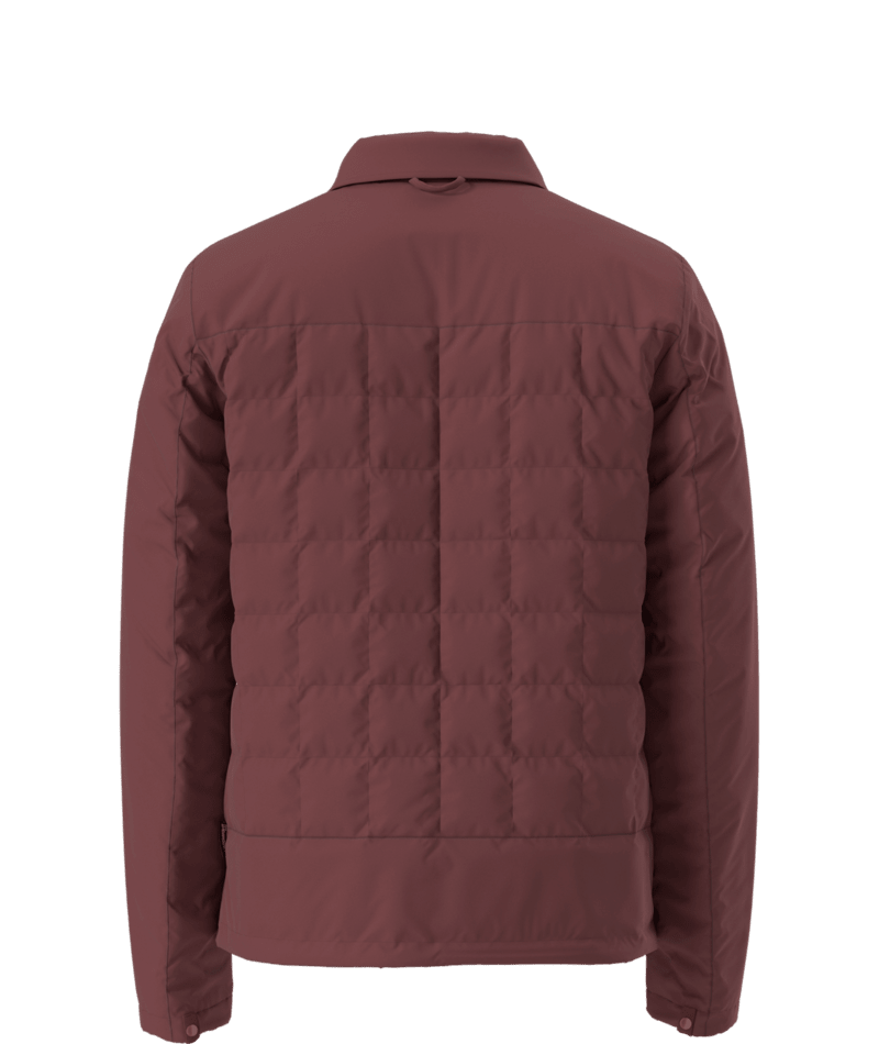 The North Face Burgundy Hooded Zip Jacket with Quilted Inner Layer