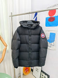 Canada Goose Black Hooded Puffer Jacket with Contrast Back Detail