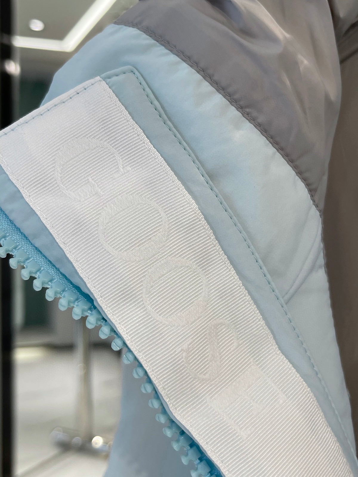 Canada Goose Ice Blue Quilted Puffer Vest with White Badge