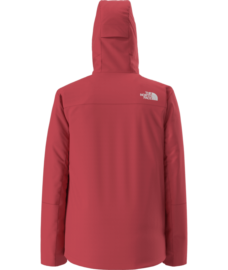 The North Face Red Hooded Full-Zip Jacket with Zip Chest Pocket