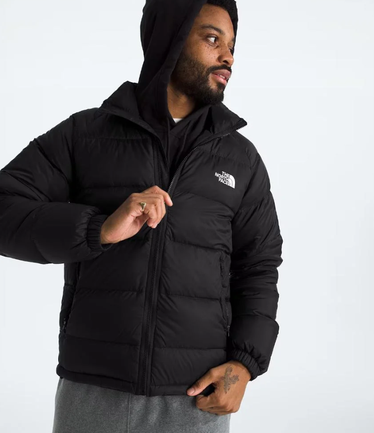 The North Face Black Stand-Collar Quilted Puffer Jacket with Zip Pockets