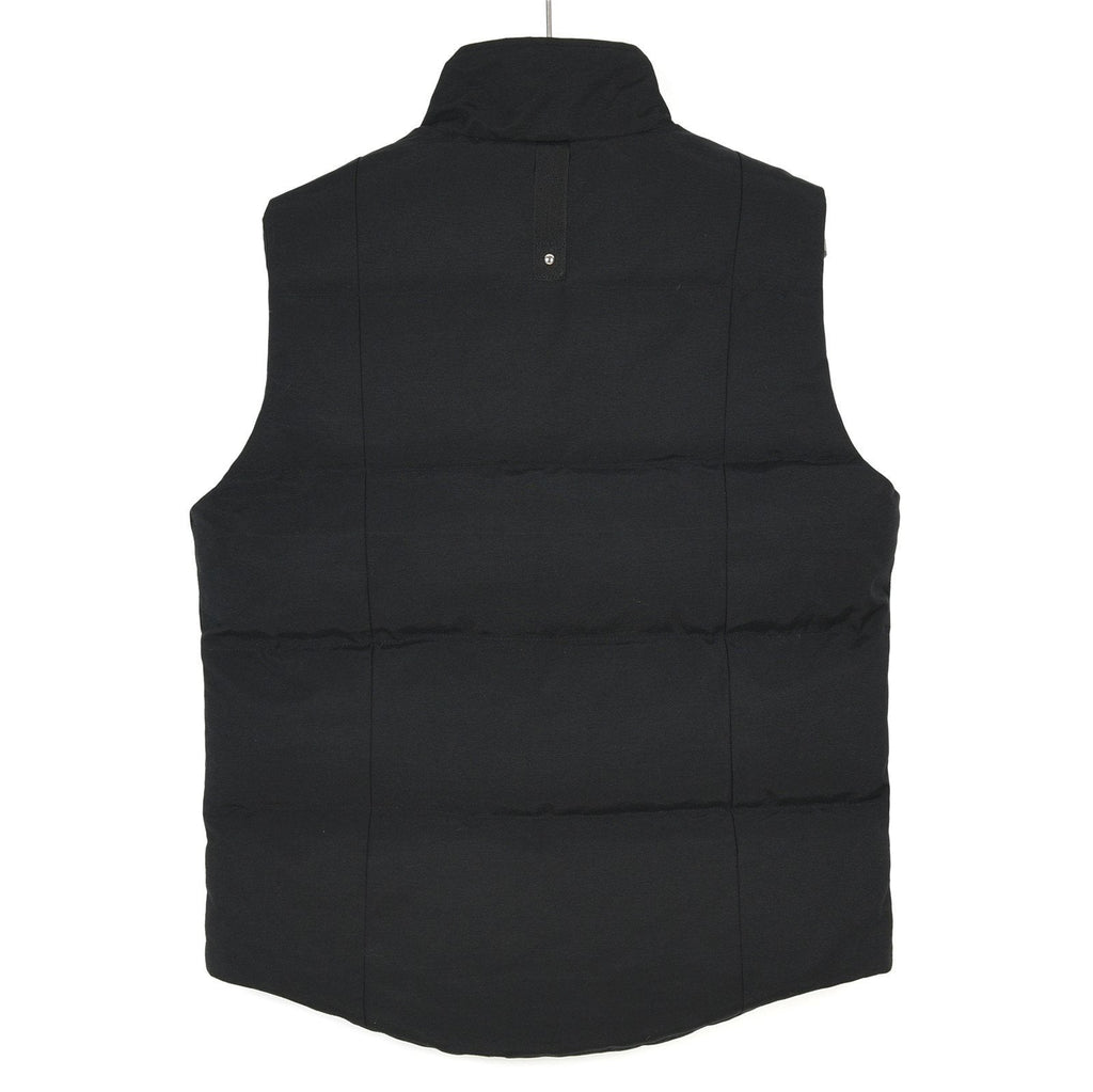 Moose Knuckles Black Quilted Puffer Vest with Silver-Tone Studs