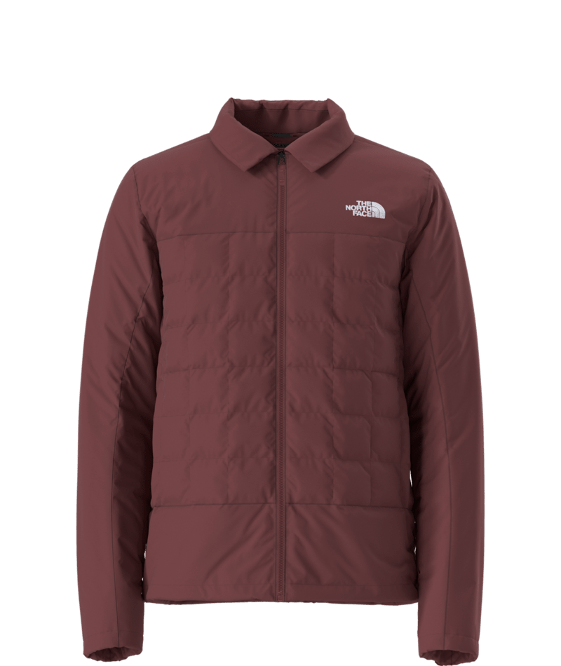 The North Face Burgundy Hooded Zip Jacket with Quilted Inner Layer