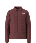 The North Face Burgundy Hooded Zip Jacket with Quilted Inner Layer