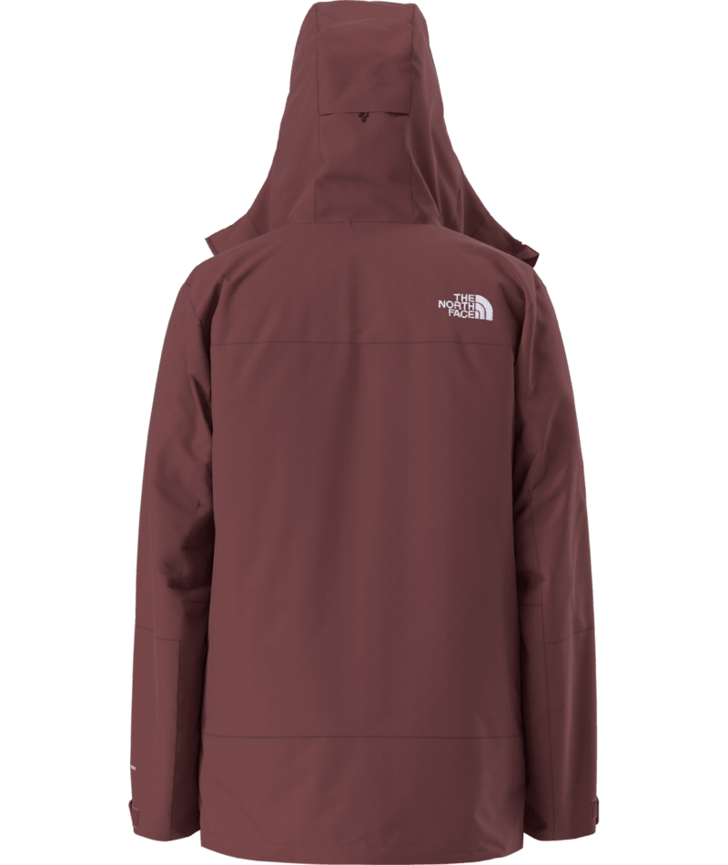 The North Face Burgundy Hooded Zip Jacket with Quilted Inner Layer