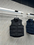 Canada Goose Black Quilted Puffer Vest with Tonal Chest Badge