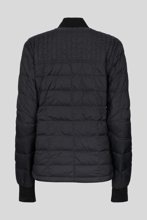 Canada Goose Black Mixed-Quilt Stand-Collar Zip Jacket
