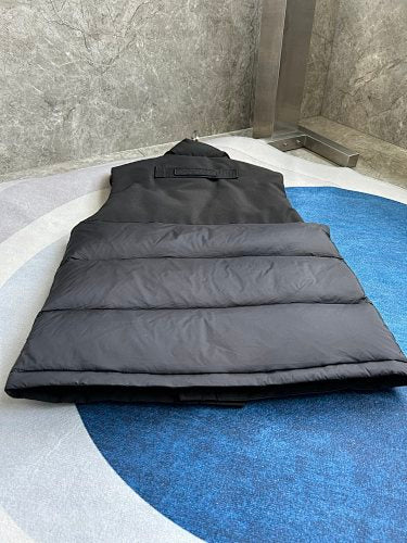 Canada Goose Black Quilted Puffer Vest with Tonal Logo Details
