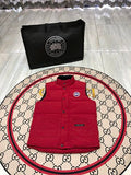 Canada Goose Red Quilted Puffer Vest with Black Lining