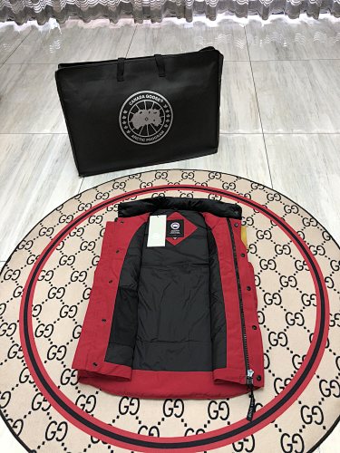 Canada Goose Red Quilted Puffer Vest with Black Lining