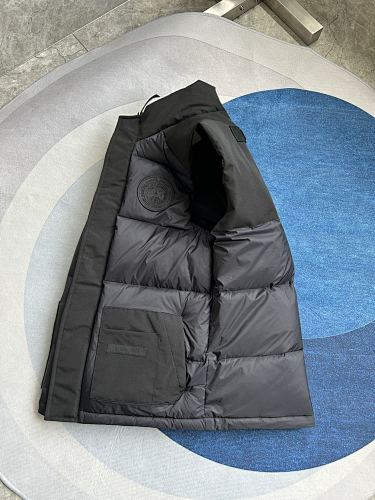 Canada Goose Black Quilted Puffer Vest with Tonal Logo Details