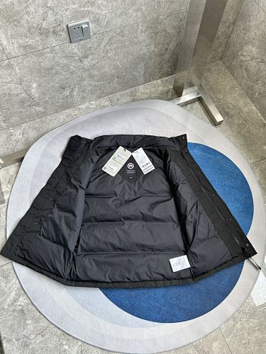 Canada Goose Black Quilted Puffer Vest with Tonal Logo Details